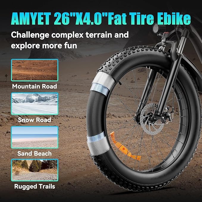 Electric Bike for Adults and Teens, Ebike, Electric Bicycle Mountain Dirt Bike Fat Tire Electric Bike, Multi-Funtional Bike for Work, School, Commute, Off-Road