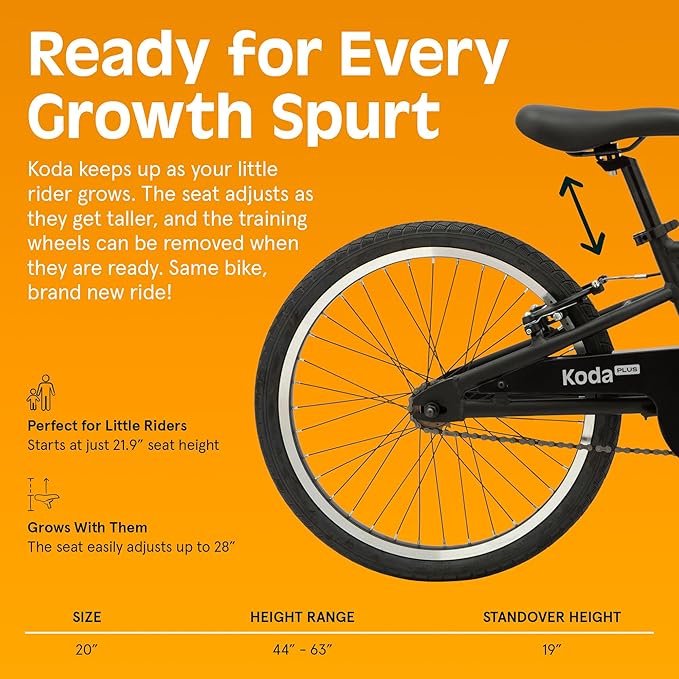 Retrospec Koda Plus Kids Bike for Boys & Girls Ages 6-8 Years - 20" Children's Bicycle, Adjustable Seat & Handlebars