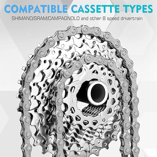 BUCKLOS 6/7/8/9/10/11/12 Speed Bike Chain, High Performance Lightweight Bicycle Chains for Road Bike/Mountain Bike/Ebike,Compatible with Shimano, SRAM, Campagnolo Silver/Gold