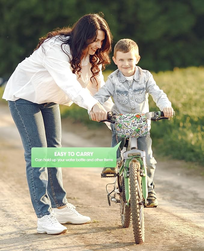ANZOME Bike Basket for Girls, Children's Front Bike Decoration Accessory for Girls & Boys Gift Fits Most Children's Bikes Like Tricycle, Balance Bike, Scooter