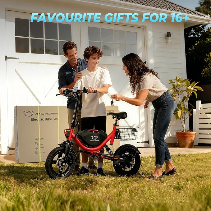 Electric Bike with Basket, 14" Folding Ebike 22 MPH, 35 Miles Range, Dual Suspension, 715W Peak Brushless Motor with 30° Uphill, Adjustable Seat, Commuter Electric Bicycle for Adults 330LBS Load