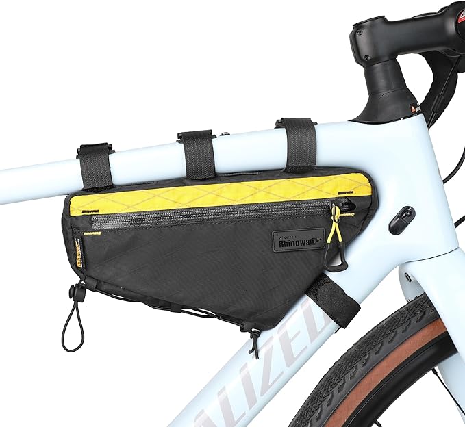 Bike Frame Bag Bike Triangle Bag Bicycle Pouch Under Tube Bag 1.7L with Dual Side Mesh Pockets for MTB Road Bike Cycling Commuting and Outdoor Adventures
