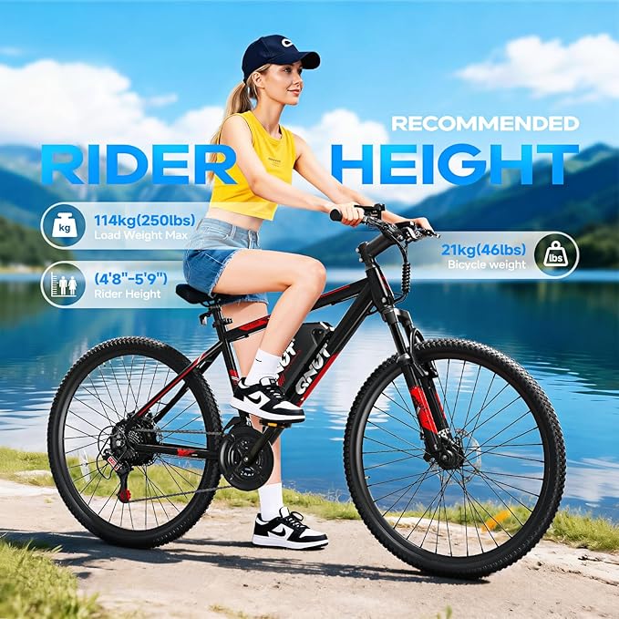 Electric Bike for Adults & Teens - 350W 26" Victor Ebike - 21-Speed, 20Mph Up to 40Miles with Dual Disc Brakes, Commuter E-MTB for Men Women | UL 2849 Certified