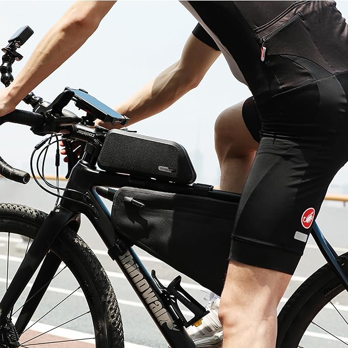 Bike Top Tube Bag Waterproof 1.5L Bike Frame Bag Bikepacking Cycling Tools Storage Bag for MTB Road Bike