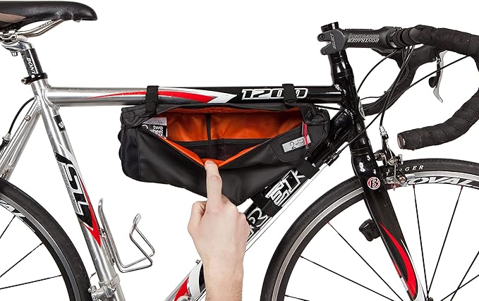 Two Wheel Gear - Mamquam Bicycle Frame Bag - Water Resistant, Adjustable - Designed for Commuting and Touring