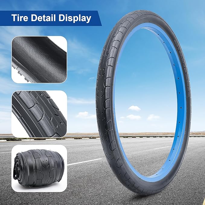 20x1.50 (40-406) Bike Tire 20 inch Bicycle tire Suitable for 20X1.5 20 x 1.50 City/Road/Commuter Folding Replacement Bike Tire (Single)