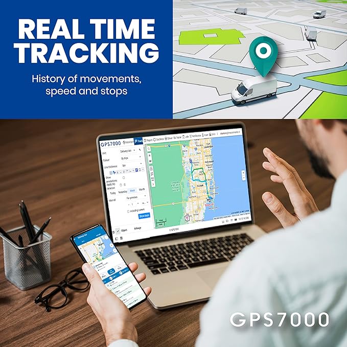 GPS7000 Hidden Vehicle GPS Tracker for Vehicles | 90 Days Service Included | 4G Car GPS Tracker Device | Easy Self-Installation | Real-Time Vehicle Tracking | Optional Renewal, No Mandatory Fees