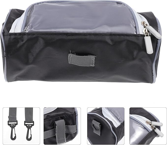 Waterproof Cycling Bike Handlebar Bag with Touchscreen Window, Versatile Outdoor Top Tube Storage Pouch, Front Frame Pack for Commuting and Riding Equipment