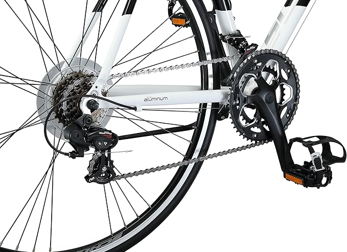 Schwinn Phocus 1.6 Disc Road Bike, 700c Bike for Men and Women, 16-Speed Road Bicycle, Lightweight Aluminum Frame, Alloy Carbon Fork, Disc Brakes, Aerodynamic Riding Position, Bikes for Adults