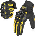COFIT Motorcycle Gloves Breathable, Touchscreen Motorbike Gloves Anti-Slip with Good Grip Hard Knuckles Protection for Men Women Motocross, BMX ATV MTB Cycling, Road Racing - Yellow L
