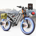 eAhora 2025 Latest Romeo Pro 3/2/Pro 5600W/50Mph 4000W/46Mph Dual Motor Electric Bike for Adults, 60V/80Ah 52V/70Ah 250+Miles Long Range Ebike 26''*4.0 Fat Tire Full Suspension Off-Road Ebike, UL2849