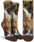 Good Luck Sock Novelty Crew Socks for Adults - For Men, Women and Teens