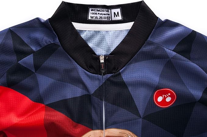 Men Cycling Jersey Skull Bike Short Sleeve Tops Quick-Dry Reflective 3-Pockets S-3XL