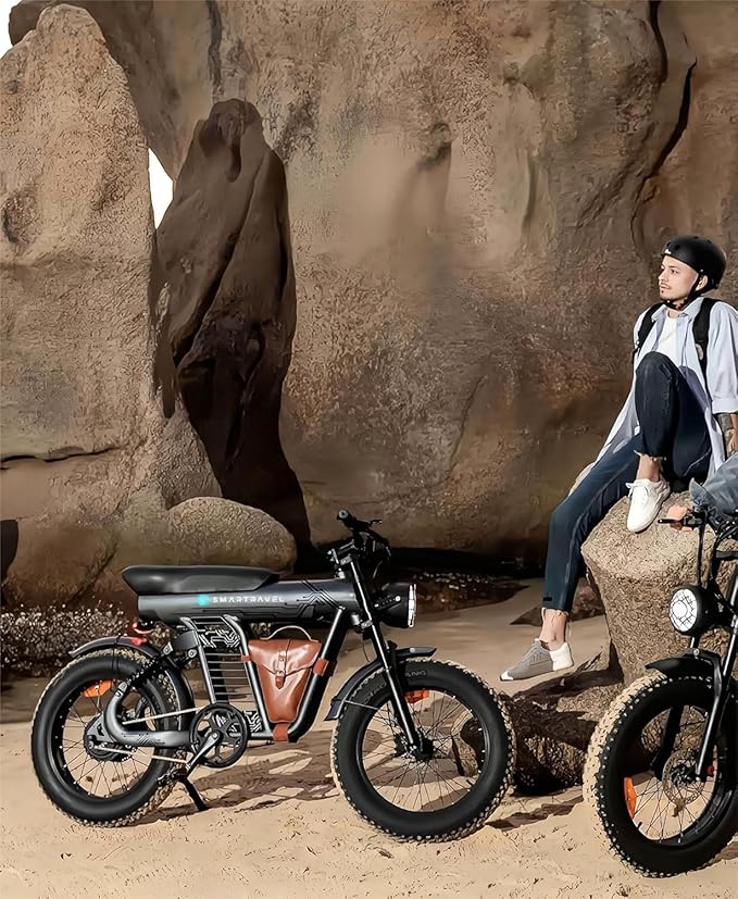 SMARTRAVEL Electric Bike for Adults,Ebike with Powerful Brushless Motor,25Ah Battery,UL&GCC Certification,20”x4.0 Fat Tire,Commuter Electric Bicycle,with Front/Rear Turn Signals