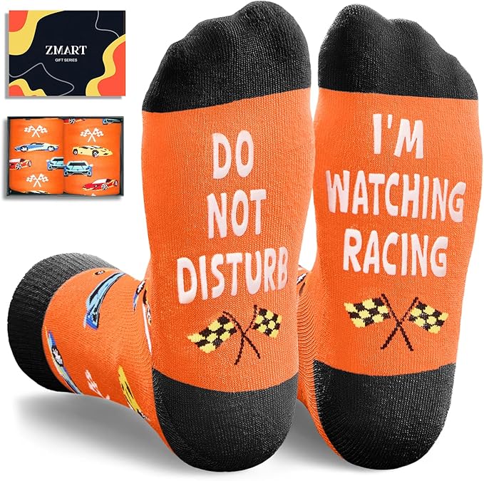 Zmart Transportation Gifts for Adult - Train Race Car Truck Bicycle Motorcycle Socks for Men