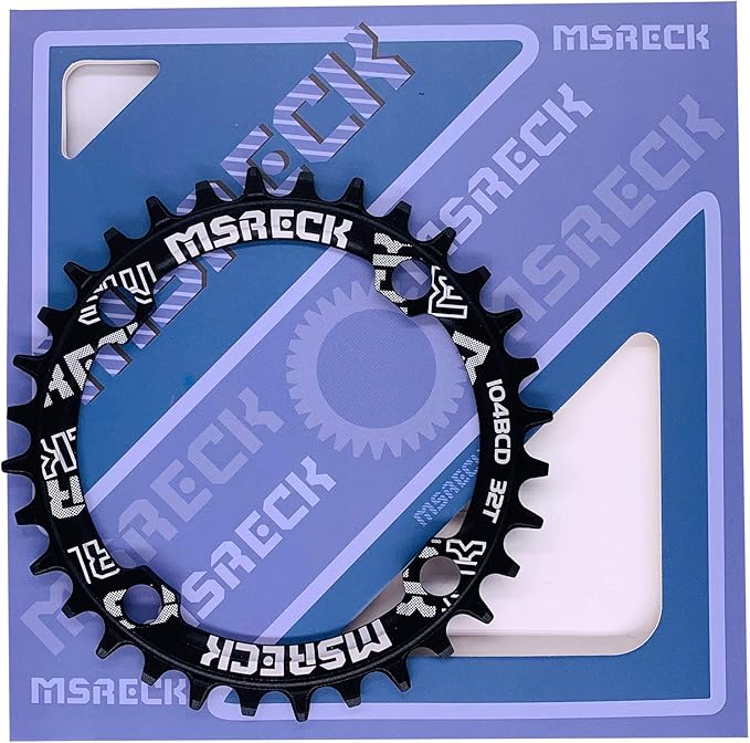 Round Oval Chainring 104 BCD 32T 34T 36T 38T 40T 42T 44T 46T 48T 50T 52T Narrow Wide Single Chain Ring for Road Bikes, Mountain Bikes, BMX MTB Bike