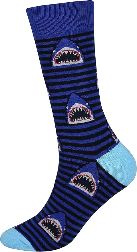 Cansok Men's 2/4 Packs Fun Crazy Novelty Dress Crew Socks
