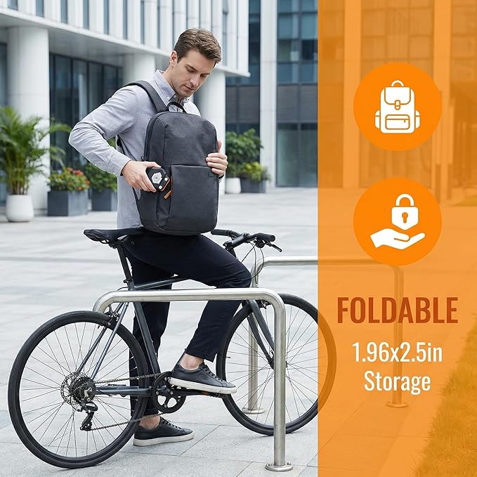 Titanguard Pro Bike Lock Klyra Bike Locks Heavy Duty Anti Theft Bike Chian Locks with Bracket High Security Scooter Locks Chain for Motorcycle E‑Scooter (1PCS)
