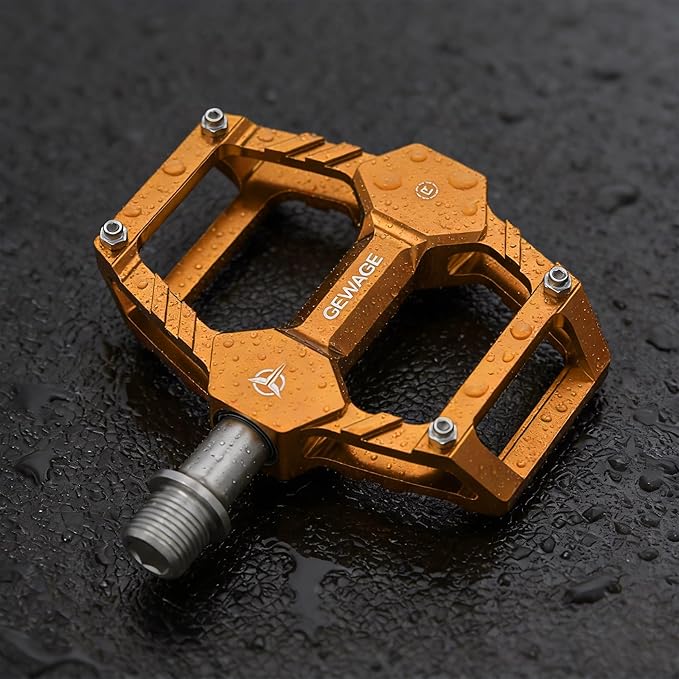 Mountain Road Bike Pedals -Bicycle Flat Pedals Aluminum 9/16" Sealed Bearing- Lightweight Platform for Road Mountain BMX MTB Bike Children's Bicycle