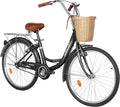 Outroad Comfort Bike for Women, 24/26 Inch Commuter Bicycle for Adult Men and Women, High-Carbon Steel Comfortable City Bikes with Rear Rack or Basket