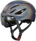 Odoland Bike Helmet with Magnetic Sun Visor for Adults, Glasses-Friendly Design Adjustable Dial Cycling Helmet for Men & Women, Urban Riding Bicycle Helmet for Mountain, Road, E-Bike, Commuting