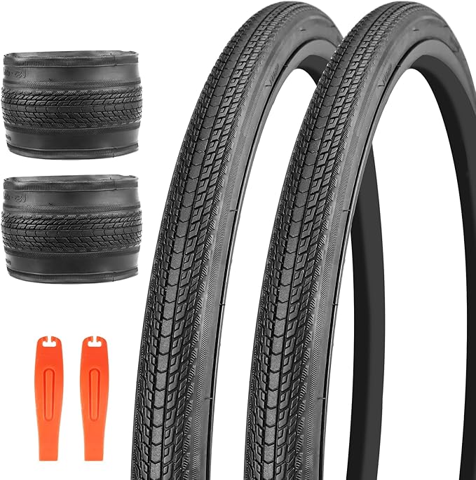 MEGHNA Bike Tire 700C Road Bike Foldable 700 x 35C Tire for Road Racing Fast Rolling 37-622mm Replacement Tire for Road Bicycle Fixed Gear Bike Gravel Bike Hybrid Bike (700 x 35C - 1 Pack)