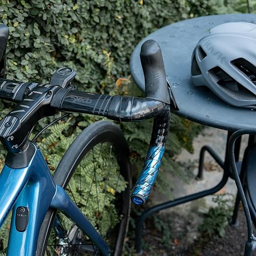 GUEE SL Speed Road Bike Handlebar Tape – Premium PU Leather, Microtex Structure, Shock-Absorbing Foam, Ultra-Light 30g, Anti-Slip Racing Grip (2 Rolls, Plasma Blue)