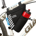 CoverON CoreLife Bike Bag with Water Bottle Holder, Sport Cycling Frame Storage Bag Bicycle Pouch Triangle Saddle Strap-On Cup Handlebar Accessories Pack for Road Mountain - Black