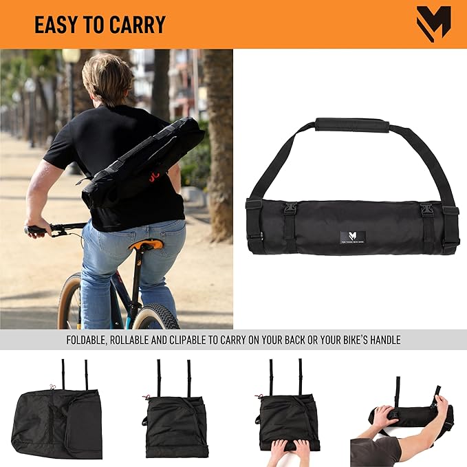 lamaki Bike Travel Bag XXL for Road & Gravel, MTB 26-29 inch - Only Remove the Front Wheel - Premium Metal Zippers, Heavy Duty Nylon 1680D - Bike Transport Bag - Ideal for Bikepacking