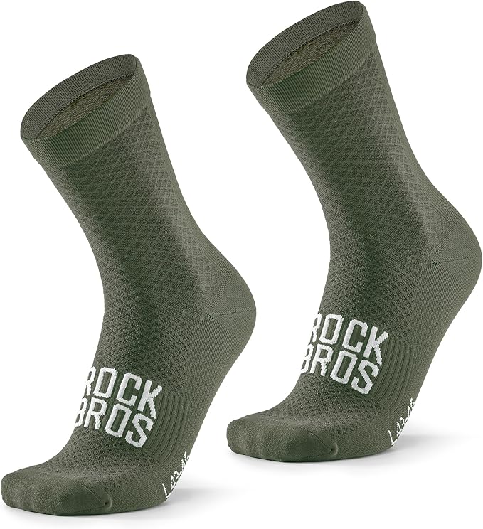 ROCKBROS Cycling Socks for Men Women Breathable Wicking Bike Socks, Compression Fit, Tall Crew, Road to Sky Series
