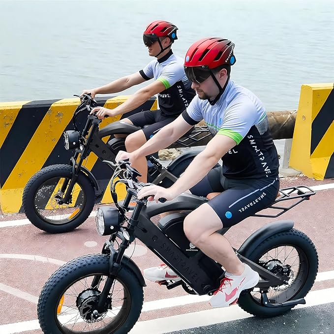SMARTRAVEL Electric Bike 20"*4.0 Fat Tire for Adults | GPS and APP Control Ebike, 1200W Brushless Motor, 48V/20Ah, Removable, UL&GCC Certification Battery, 60Miles Range | 48V/20Ah, Removable, 30MPH