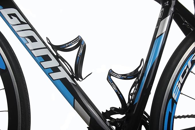 ZONKIE Road, Mountain Bicycle Water Bottle Cage, No Lost Bottles, Lightweight and Strong Bicycle Bottle Holder, Quick and Easy to Install, Great for Road, Mountain and Kids Bikes 30g