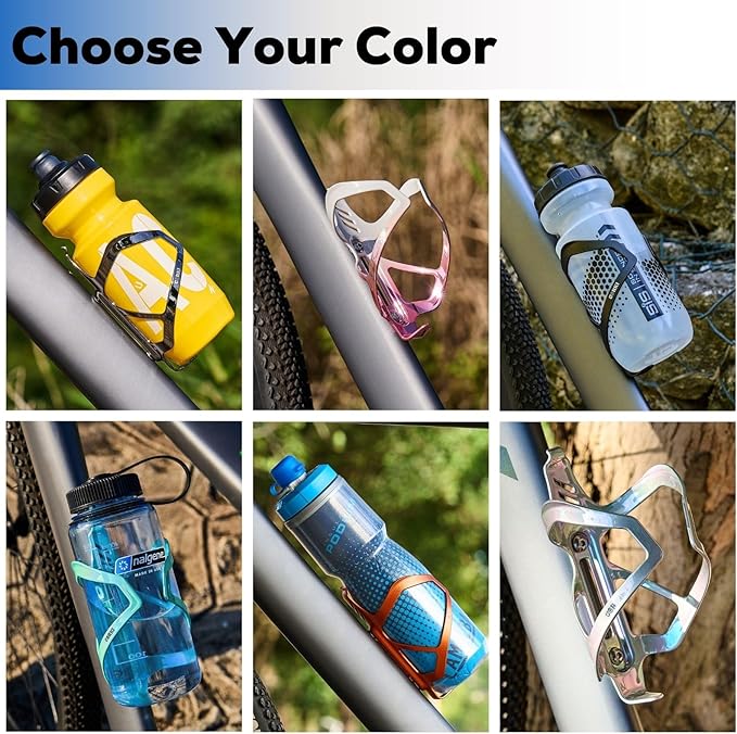 Corki Cycles Heavy Duty Bike Water Bottle Holder, Lightweight Aluminum Cage Shockproof Design for Road Mountain Gravel Bikes, Holds 18-30 oz, 1-Pack Orange