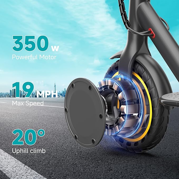 8.5" E Scooter for Adults 19/22 MPH 350/500W Motor 187.2/288.6/441WH Battery, Motorized Scooter Up to 22 Miles Range, Foldable Bearing 265 LBS/APP Control