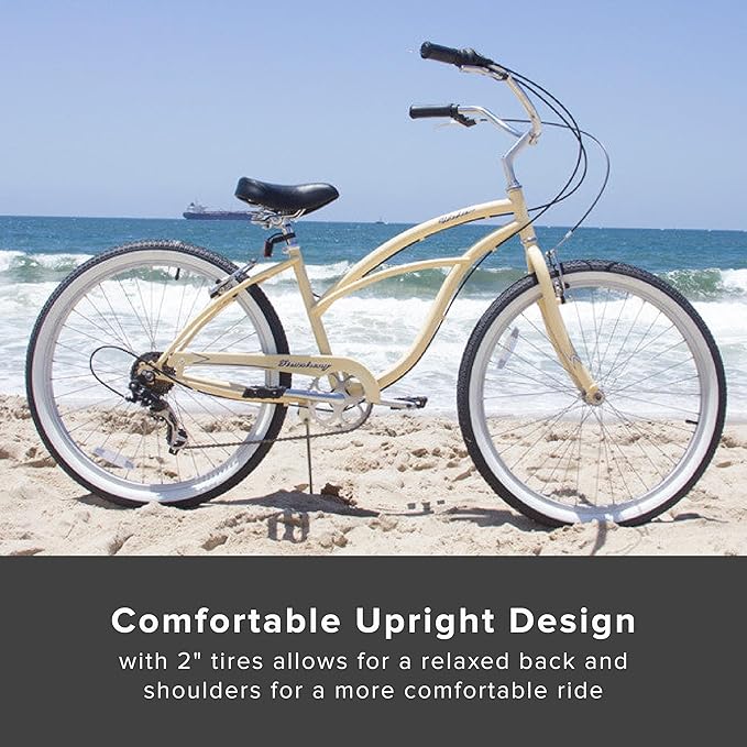 sixthreezero Urban Lady Beach Cruiser Bike, Women's 3 Speed Hybrid Bicycle
