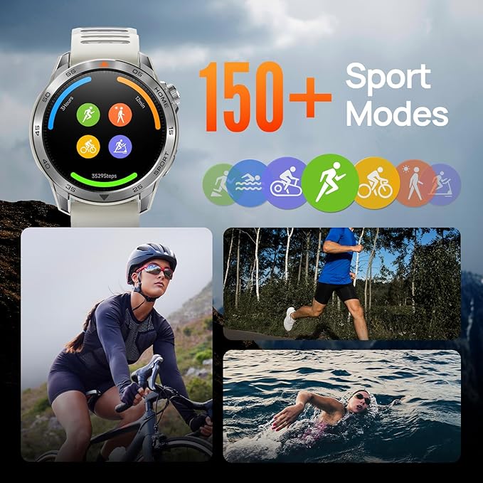 mibro GS Pro2 GPS Smart Watch – Dual Band GPS Running Watch with Mibro Coach Training Plans, 1.43” AMOLED Smartwatch, 20-Day Battery, 5ATM Sports Watch for Hiking, Cycling, Swimming (Light Beige)