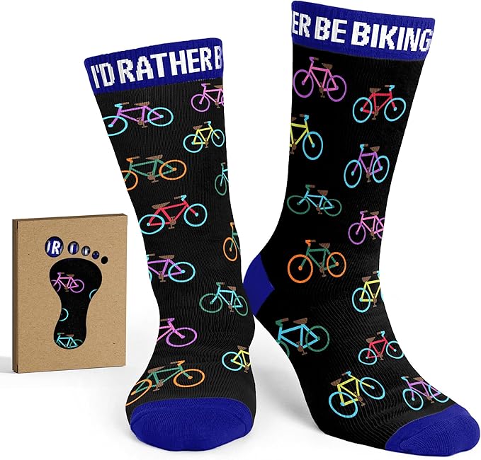 Cycling Socks - Gifts for Cyclists, Mountain Bike Accessories, Bike Socks and Funny Biker Gifts for Men