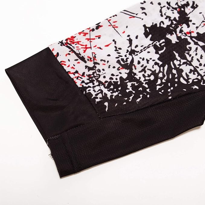 Men Cycling Jersey Skull Bike Short Sleeve Tops Quick-Dry Reflective 3-Pockets S-3XL