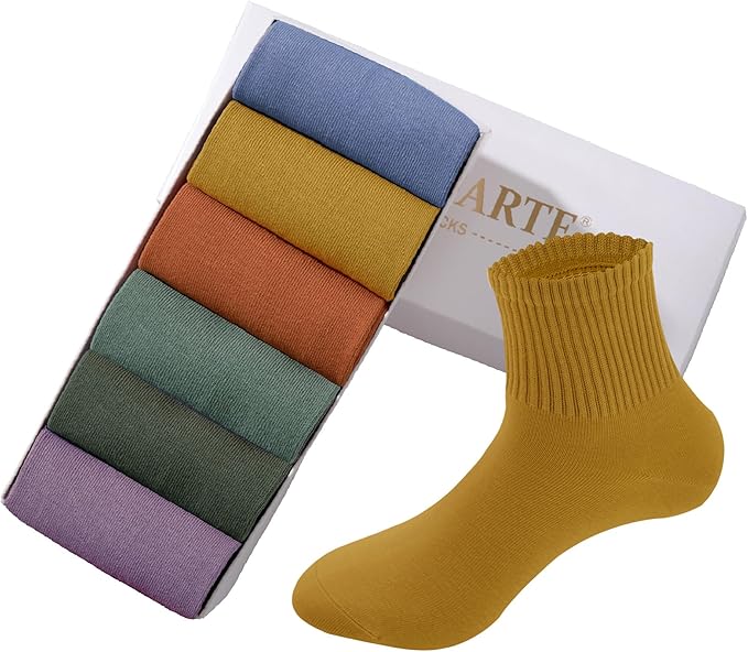 MAGIARTE Womens Mini Crew Ankle Socks Athletic Casual Cotton Socks for Women