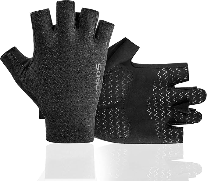 ROCKBROS Cycling Gloves - Half Finger MTB & Road Biking Gloves for Men & Women - Absorbing Gel Pad, Anti-Slip, Breathable