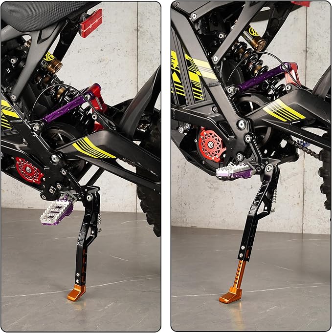 Kickstand for Surron,Adjustable Height Dirt Bike Kickstand CNC Aluminum Upgrades for Sur Ron Light Bee Talaria Sting,Orange