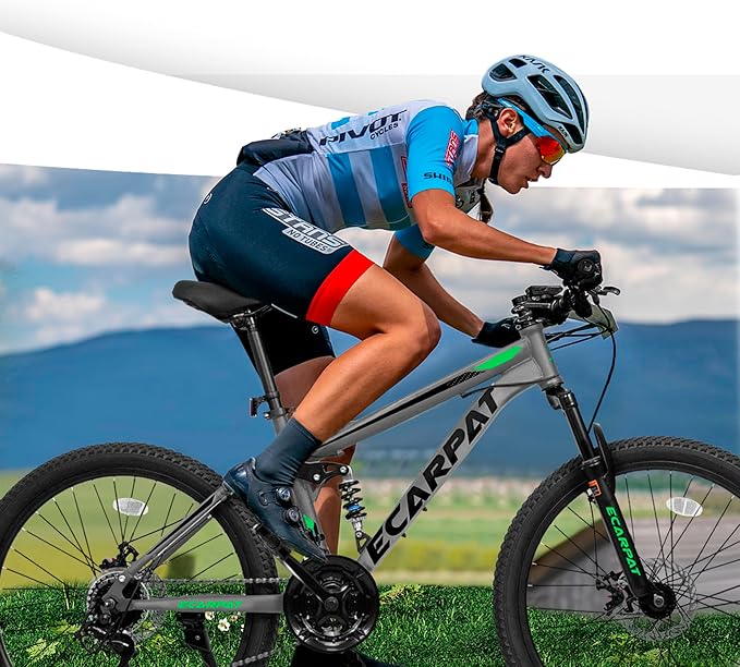 24/26/27.5 Inch Wheel Mountain Bike, 21 Speed MTB Bike with Full Suspension, Steel Frame and Dual Disc Brakes, Adult Mens Outdoor Cycling Mountain Bicycle