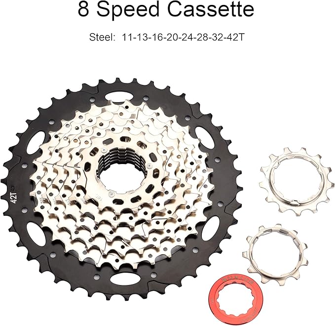 CYSKY 8/9/10/11/12-Speed Cassette 11-25T/28T/32T/34T/36T/40T/42T/46T/50T/52T Bike Sprocket Freewheel Compatible with Shimano, Sram HG Hub, Fit for Mountain Bike, Road Bike, MTB Cassette