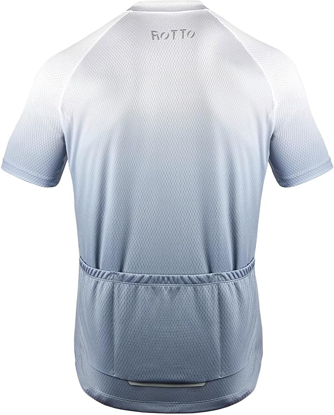 ROTTO Cycling Jersey Mens Bike Shirt Short Sleeve Gradient Color Series