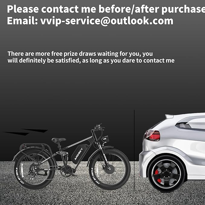 Apex 50 Electric Bike Dual Motor for Adults (CA Immediate-De'livery) 52V 25AH/48V 25AH, 26" Fat Tires Full Suspension 35MPH/100Mile, Hydraulic Brake