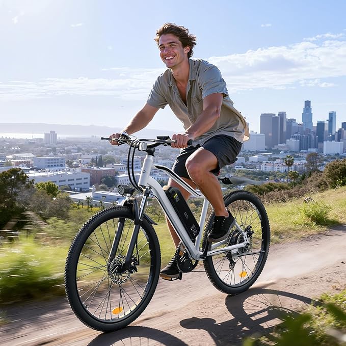Electric Bike - 750W Peak Motor Electric Bicycle, 20MPH, 60 Miles, Removable Battery, Shock Absorber, 5 Speed E Bike, 26” Tire Commuter Electric Bicycle for Adults