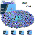 Rainbow 11 Speed Bike Chain, 1/2" x 11/128" 116 Links for Road Bike Mountain Bike (11 Speed Chain)