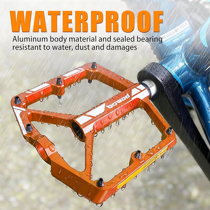 Bike Pedals 9/16" Lightweight Non-Slip Bicycle Platform Pedals - Fits Most Adult Bikes & Mountain Bikes &MTB, Road Bikes and Slip-Resistant Design
