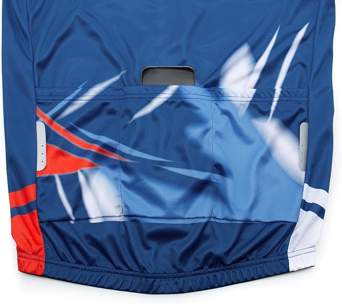 Men's Cycling Jersey Set Road Bike Shorts Sleeves Jersey Zipper Pokcet Bib Shorts with 20D Gel Pad Biking Clothing Sets