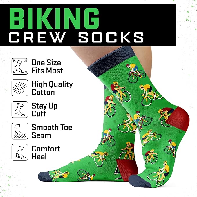 Cycling Socks - Gifts for Cyclists, Mountain Bike Accessories, Bike Socks and Funny Biker Gifts for Men